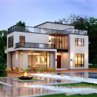 KT Économie d'énergie Conteneur préfabriqué en acier extensible Bureau modulaire Utilisation Villa moderne Cabine