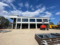 Edificios comerciales, ventanas verticales antirrobo de aleación de aluminio, paredes de vidrio de pared de cortina de doble acristalamiento para construcción moderna