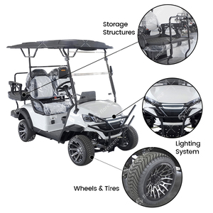Kendaraan Golf Listrik 72V 4 Kursi Klasik dengan Sertifikasi DOT, Kendaraan Utilitas Dewasa Kecepatan Tinggi - Product Image 4