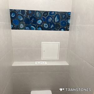 Pierre artificielle Agate stratifiée avec panneau <span class=keywords><strong>en</strong></span> <span class=keywords><strong>verre</strong></span>, agate bleue rétroéclairée personnalisée, dalles <span class=keywords><strong>de</strong></span> pierre, carrelage <span class=keywords><strong>de</strong></span> <span class=keywords><strong>sol</strong></span> - Product Image 5