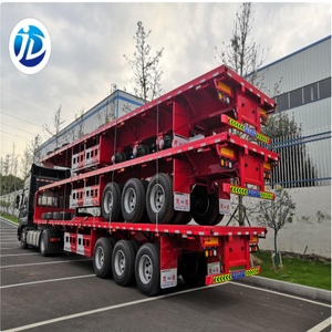 Nouveau produit 3 unités 40 pieds semi-remorque à plat 30 pieds 40 pieds 20 pieds transport de conteneurs d'exportation avec 12 serrures tournantes en vente - Product Image 4