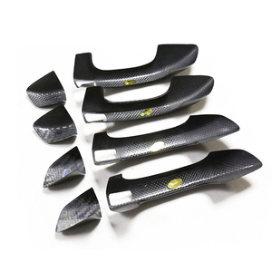 Pour <span class=keywords><strong>Ford</strong></span> Fusion <span class=keywords><strong>Mondeo</strong></span> 2013-2018 poignées de porte de voiture couvre les superpositions Protection attraper capuchon autocollant Chrome/Style Fiber de carbone - Product Image 2