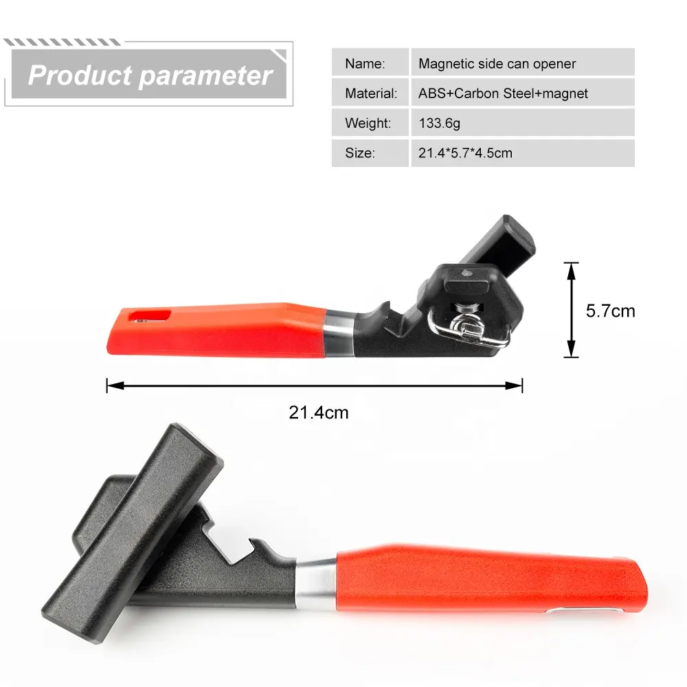 Gadgets de cuisine 2 en 1 Ouvre-boîte manuel à bord lisse et sûr Ouvre-boîte à main avec aimant