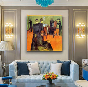 Pintor de alta habilidad pintado a mano, figura famosa de Edvard Munch, pintura <span class=keywords><strong>al</strong></span> óleo sobre lienzo, visita <span class=keywords><strong>al</strong></span> paciente, retrato de arte de pared - Product Image 2