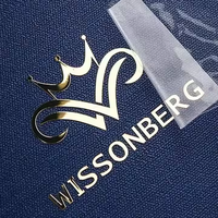 Autocollant Métallique Personnalisé Or de Luxe, Étiquette Adhésive Transfert, Imperméable, Logo Métallique Gaufré 3D
