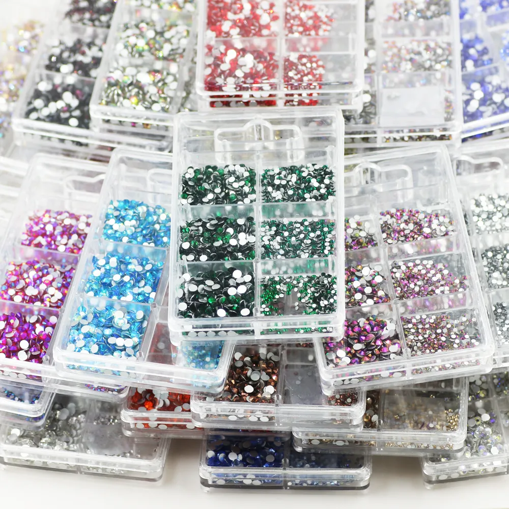 Manicure Drill Crystal Beads For Jewelry Making Manicures Nail Art Tools Glue WomenのDecoration DIY Accessories 864ピース/箱