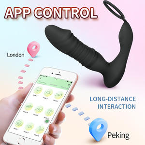 ไวเบรเตอร์กระตุ้นต่อมลูกหมากสำหรับผู้ชายอุปกรณ์ทางเพศสำหรับผู้ชายเครื่องสั่นกระตุ้นต่อมลูกหมากผ่านแอปซิลิโคนยอดนิยม - Product Image 5