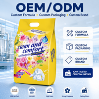 Lessive en poudre ODM 1Kg 2Kg de haute qualité, détergent à forte mousse, parfum citron longue durée pour le nettoyage des vêtements, vente en gros SEA