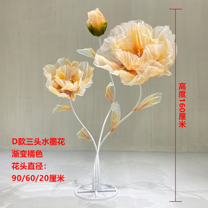 ดอกไม้ปลอมทำจากกระดาษย้อมสีขนาดยักษ์สำหรับตกแต่งงานแต่งงานทำจาก <span class=keywords><strong>L736</strong></span> - Product Image 4