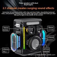 Haut-parleur karaoké Bluetooth extérieur haute puissance 400W tout-en-un portable avec subwoofer à basses profondes et microphone pour les activités festives