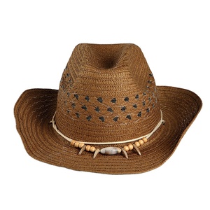 Sombrero de vaquera y vaquero de paja de papel promocional para hombres, mujeres y niñas, para deportes informales, pesca, viajes, fiestas de verano - Product Image 5