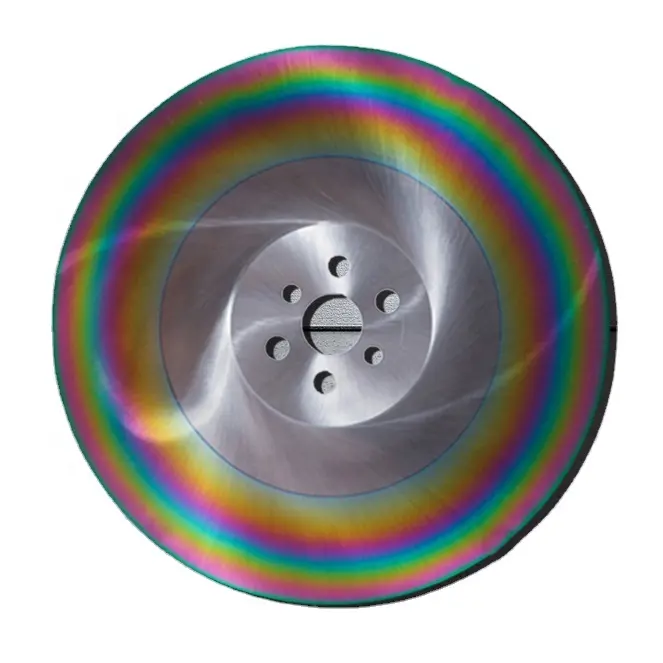 Hoja de sierra circular M42 Hss, hoja de corte de acero inoxidable, Color arcoíris