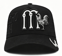 Gorra de béisbol deportiva unisex estilo urbano de 5 paneles al por mayor Barbas XCAP con logo de estrella religiosa de pedrería y hebilla de cobre dorado Four