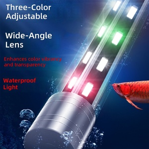 Lumière <span class=keywords><strong>LED</strong></span> pour <span class=keywords><strong>aquarium</strong></span> en verre, modèle <span class=keywords><strong>T8</strong></span>, étanche, à changement de couleur, pour plantes aquatiques, poissons ornementaux, petits aquariums, montage sur ligne d'eau - Product Image 1