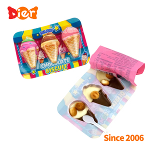 Vente en gros OEM marque privée personnalisée bonbons collations exotiques forme crème glacée tasse à biscuits au chocolat confiture de chocolat halal jouets de bonbons pour enfants - Product Image 4