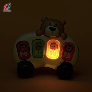 Jouets de voiture à hochet Chengji, design ours mignon, colorés, sensoriels, éducatifs, musicaux, apaisants, adorables voitures de dessin animé <span class=keywords><strong>pour</strong></span> bébés - Product Image 2
