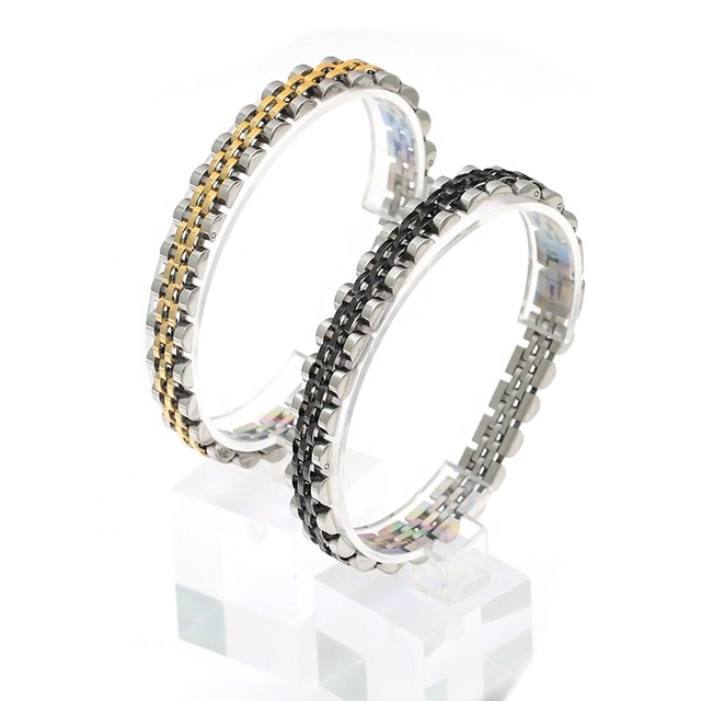 Hot Energy Germanium Bracelets Stainless Steel Watch Band for Watch Band Strap Link Bracelet Bio Therapy Bracelets for Men