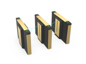 ประตูเหล็กสแตนเลส <span class=keywords><strong>Gater</strong></span> รุ่น 201 IP54 แบบ 2 ทาง ป้องกันการหนีบ พร้อมระบบสแกน QR/RFID/จดจำใบหน้า สำหรับศูนย์จัดแสดงนิทรรศการ - Product Image 2