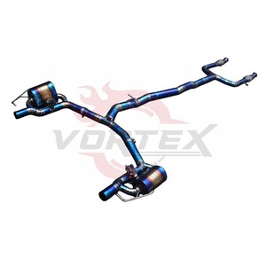 ท่อไอเสียแบบ Catback รุ่น Vortex Blue Burnt Titanium Valvetronic สำหรับรถยนต์ Mercedes AMG C43 W205 3.0T V6 ปี 2016-2023 ระบบ Pie-cut เพิ่มประสิทธิภาพ - Product Image 2