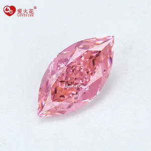 พลอยสังเคราะห์ทรงมาร์ควิส ขนาด 6*12 มม. สีชมพูเหลือง รูปทรงเพชรเจียระไนแบบน้ำแข็งบดละเอียด ความละเอียด <span class=keywords><strong>4K</strong></span> จัดส่งเร็ว - Product Image 3