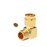 Conector Coaxial RF SMA Aoxun SMA-C-JW5D Macho en Ángulo Recto para Cable LMR-300/5DFB/50-5, China