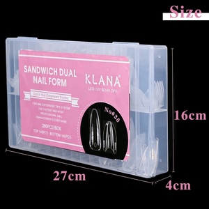 Hot Sale Almond Sandwich Dual Forms <b>Nail</b> Tip One Step Quick Clear Transparent <b>Nail</b> Mold for Salon Professional <b>Nail</b> Supplies - Product Image 5