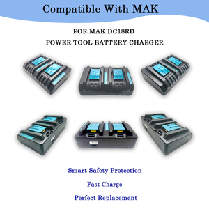 Batterie de remplacement pour outil électrique <span class=keywords><strong>DC18RD</strong></span> 14.4V/18V Max, station de charge rapide multi-ports pour MAK - Product Image 1