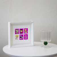 Vente en gros 20x20 cadre de boîte d'ombre 3D 3cm de profondeur Photo carré MDF noir cadres de boîte d'ombre pour la décoration intérieure