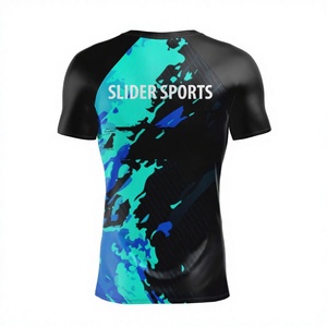 เสื้อรัดกล้ามเนื้อแบบยูนิเซ็กซ์สำหรับ MMA BJJ โต้คลื่น พิมพ์ลายด้วยความร้อน ระบายอากาศ ป้องกันแบคทีเรีย แห้งเร็ว แบบเต็มตัว - Product Image 2