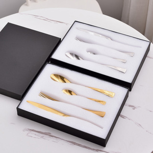 Ensemble de couverts de luxe personnalisés en acier inoxydable 304, style occidental, écologiques, pour cadeaux d'affaires - Product Image 4