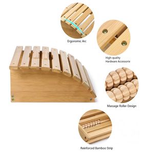 Repose-pied en bois de bambou, repose-pieds sous-meuble de bureau, stable - Product Image 3
