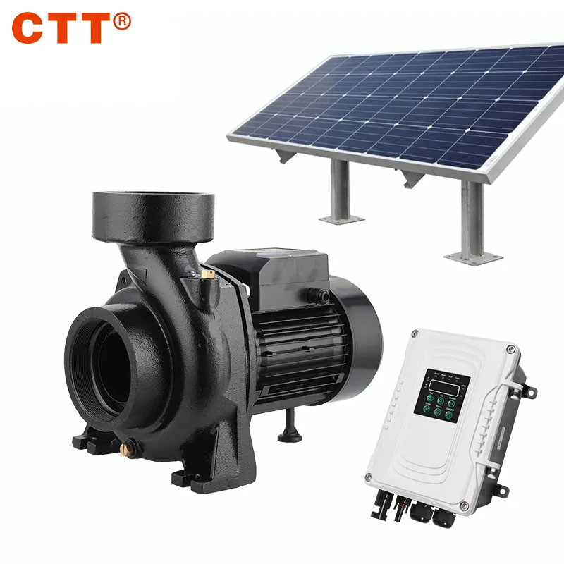 1500w 2HP dc solar powered Surface Booster water pump for irrigation 110V 55m3 solar pump for river with BLDC copper wire motor