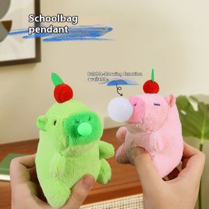 Lindo Kappi Bala oso muñeca Popular Internet burbuja soplado llavero de felpa PP algodón relleno colgante regalo Kawaii máquina muñeca - Product Image 2