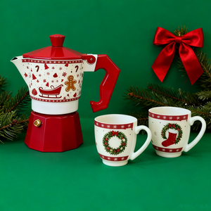 Cafetera Italiana de Aluminio con Juego de Tazas para Preparar Café Italiano y <span class=keywords><strong>Cubano</strong></span>, Regalo para el Día de San Valentín - Product Image 3