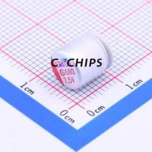 7R5AREP681M08X8E07P26 Solid Capacitor Through hole Component (THT),D8xL8mm 680uF 20% 7.5V 7mOhm100kHz - Product Image 1