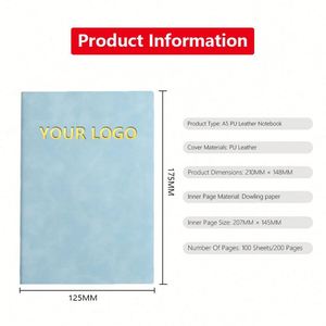 Customised Logo Sheepskin Notebook Covers Bespoke <b>A5</b> Journal Notebooks Thickened Record Books & <b>Notepads</b> Wholesale - Product Image 2