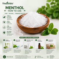 Prix de gros pour les cristaux de menthol naturel chinois / Poudre de cristaux de menthol (CAS 89-78-1)