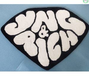 Tapis <span class=keywords><strong>de</strong></span> salon personnalisé lettre fait à la main taille spéciale conception Logo tapis personnalisé tapis tapis <span class=keywords><strong>coeur</strong></span> tapis - Product Image 2