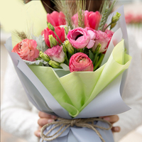 En gros logo personnalisé imprimé coloré femmes cadeau décoration papier pour fleurs emballage rouleau
