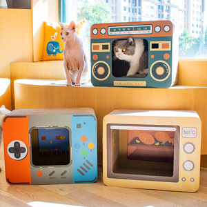 Casa para Gatos Le You, Diseño de Radio, de Cartón Resistente, Juguete para Gatos de Interior - Product Image 1