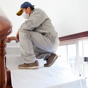 Feutre de protection de sol auto-adhésif blanc protecteur collant polaire de couverture de peinture en feutre blanc - Product Image 2