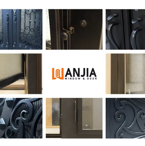 Rénovation architecturale Résidentiel Taille personnalisée Porte principale Porte d'entrée principale Sécurité Porte principale en <span class=keywords><strong>fer</strong></span> Portes extérieures avant en <span class=keywords><strong>fer</strong></span> - Product Image 6