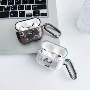 Funda de auriculares transparente con tecnología para Apple <span class=keywords><strong>Airpods</strong></span> <span class=keywords><strong>Pro</strong></span> <span class=keywords><strong>2</strong></span> Generation 3 <span class=keywords><strong>2</strong></span>, protectora, absorbente a prueba de golpes, anticaída con llavero - Product Image 2