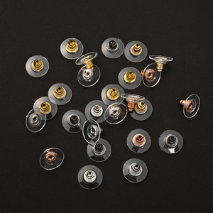 Ufo Shaped Ear Tips Electroplated Silicone Stud <b>Earrings</b> 1500 Per <b>Pack</b> Diy Jewelry Accessories Unisex Fashion Commute Use - Product Image 4
