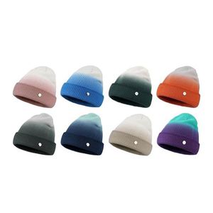 Hot Selling Fashion Custom Gradient Tie Dye Cuffed Winter Knitted Fisherman <b>Beanie</b> <b>Hat</b> for Women and Girls - Product Image 1