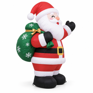 Père Noël gonflable <span class=keywords><strong>de</strong></span> Noël avec sac cadeau flocon <span class=keywords><strong>de</strong></span> neige, figurine <span class=keywords><strong>de</strong></span> Père Noël LED gonflable pour la décoration extérieure <span class=keywords><strong>de</strong></span> jardin, pelouse et vacances <span class=keywords><strong>de</strong></span> Noël - Product Image 5