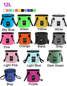 Seau pliable d'extérieur 12L au design tendance, seau à <span class=keywords><strong>eau</strong></span> portable, <span class=keywords><strong>camping</strong></span>, transport facile, stockage d'<span class=keywords><strong>eau</strong></span>, poubelle - Product Image 6