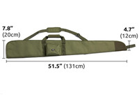 Étui de chasse en polyester résistant à l'eau, sangle d'épaule rembourrée amovible, fermeture à glissière, grande capacité, durable pour une utilisation en extérieur