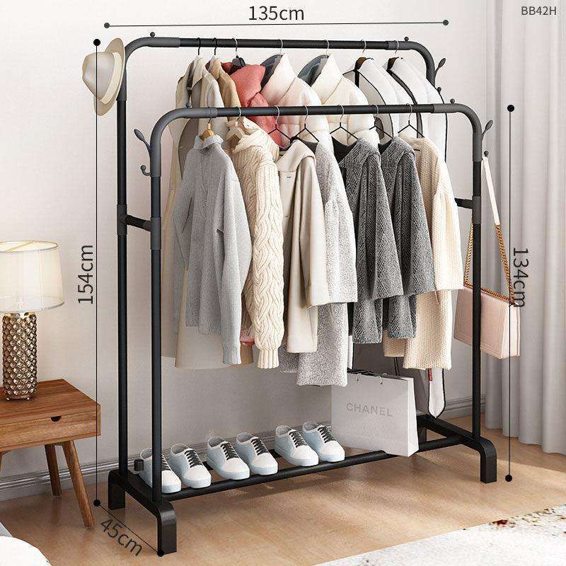 1.35 m-double pôle monocouche noir