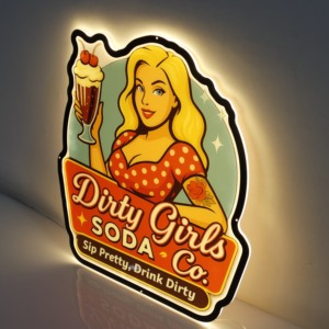 Boîte à lumière LED ultra-mince OEM, panneau d'affichage lumineux personnalisé, enseigne murale pour magasin de détail, restaurant, café - Product Image 1